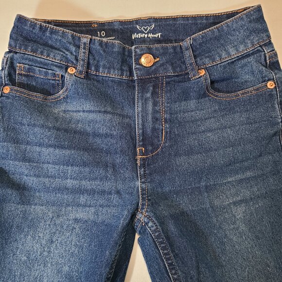 Victory Heart Slim Fit Jeans Size 10 Blue Denim Mid Rise Stretch Bangladesh - Picture 4 of 9